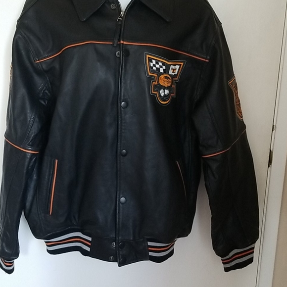 EUC Bossalini Worldwide Leather Jacket - Picture 1 of 15
